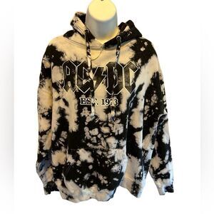 AC/DC Tie Dye Hoodie EST. 1973 Woman’s size Large
